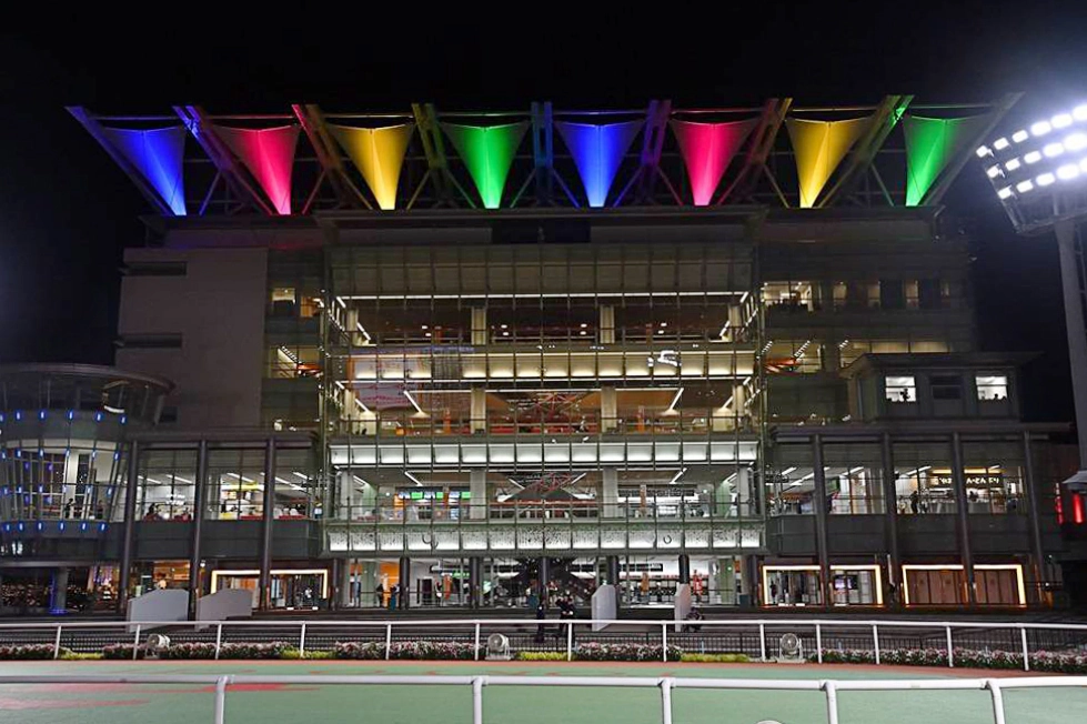 ナイター時の大井競馬場